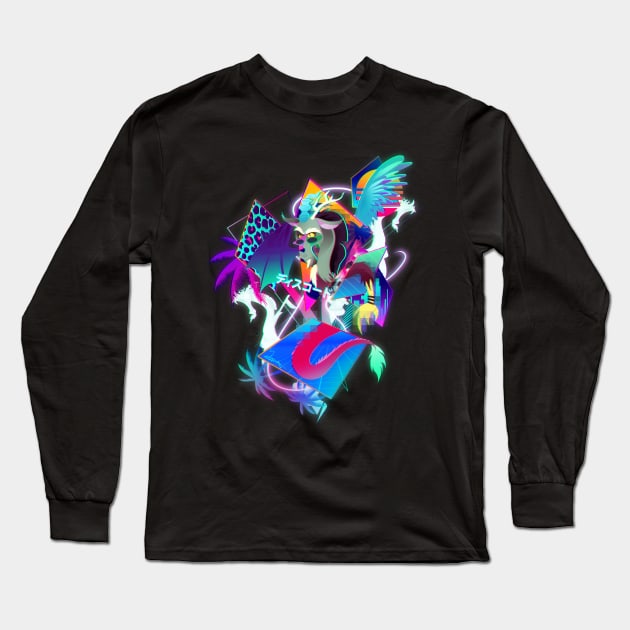 Synthwave Discord Long Sleeve T-Shirt by Ilona's Store